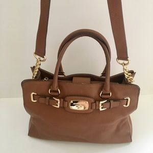 Michael Kors Satchel Mid Brown Detachable Strap